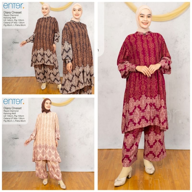 COD 5 ONESET SAUKA ORIGINAL ENTER ONE SET SUPER JUMBO DIARA KHASIFA Moris SAUKA  HANIN ONE SET JUMBO