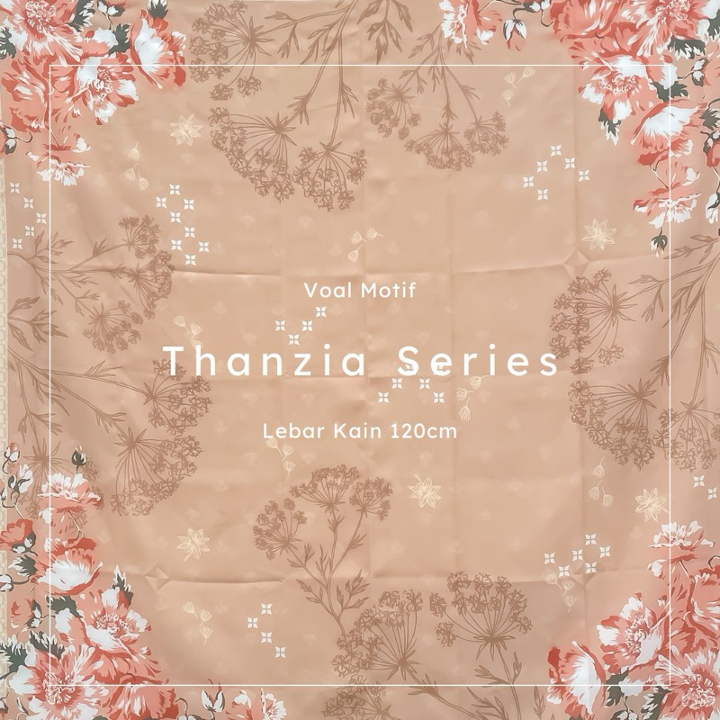 voal Motif Premium/THANZIA SERIES/Bahan Hijab Segiempat 120 x120 cm
