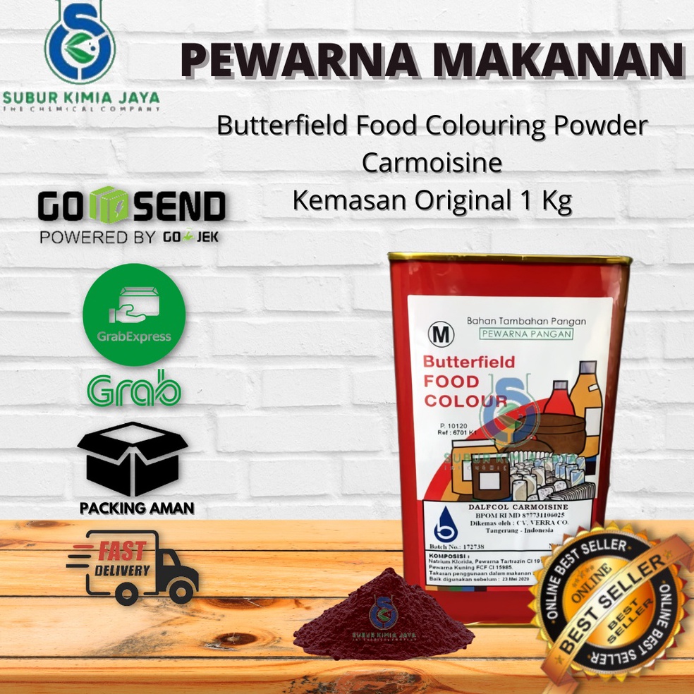 

VXO713 Dijamin Ori Butterfield Food Coloring Carmoisine Pewarna makanan butterfield 1KG