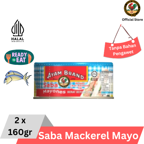 

Ayam Brand - Ikan Saba Mackarel Kaleng Mayonnaise 2 pcs 160gr