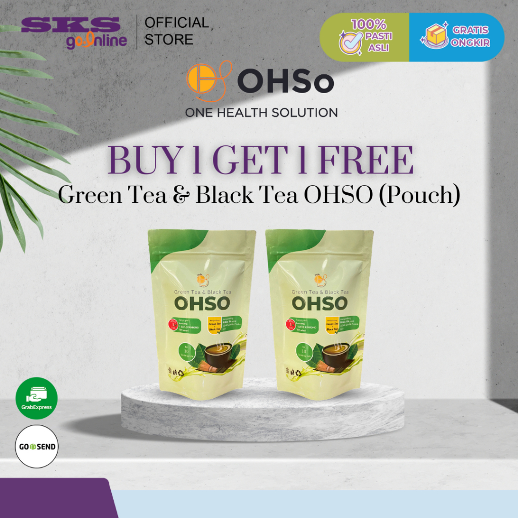 

BUY 1 GET 1 black tea & green tea - teh detox OHSo kemasan pouch
