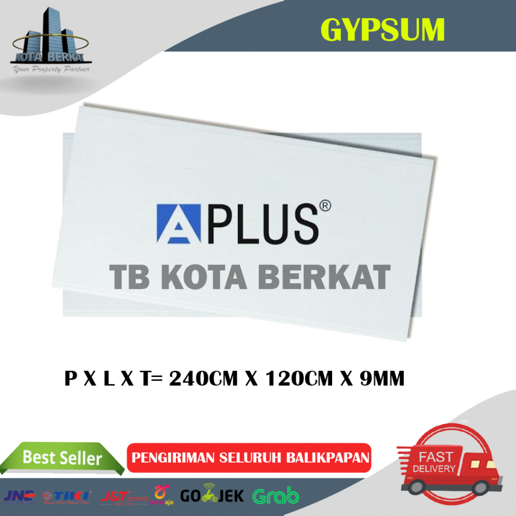 GYPSUM/ GIPSUM / PAPAN GYPSUM 9MM