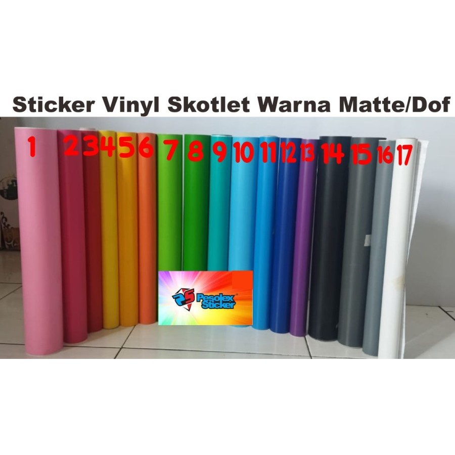 

sticker stiker vinyl warna dop/matte 45cm x 100cm