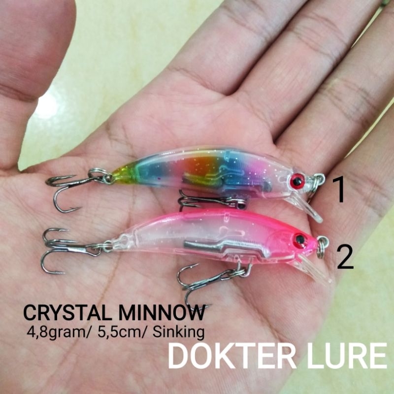 LURE CRYSTAL MINNOW 4.8gram Umpan Casting Sungai Laut