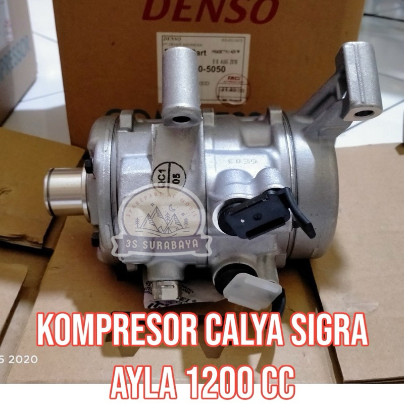 Kompresor Ac Mobil Calya Sigra 1200 CC Denso Asli only Original (Baru/New)