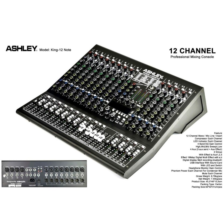 Mixer Ashley King12 Note/ King 12 Note Orignal 12 Channel