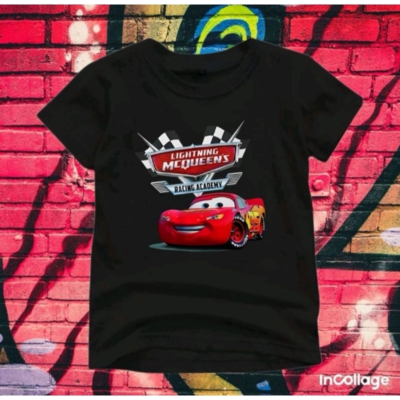 Baju Anak Motif Mobil Racing Acdemy( 2-10 Tahun ) Unisex Cewek-Cowok