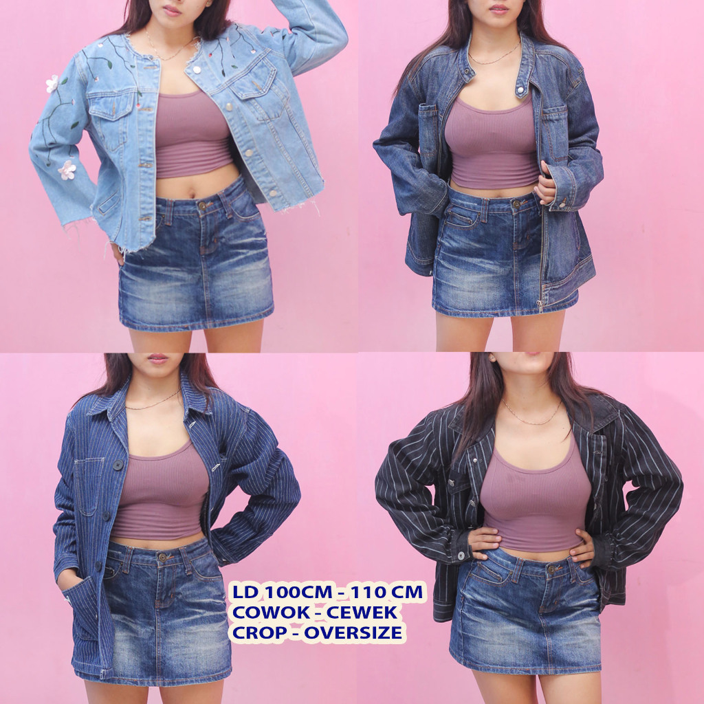 JAKET JEANS DENIM OVERSIZE PRIA WANITA