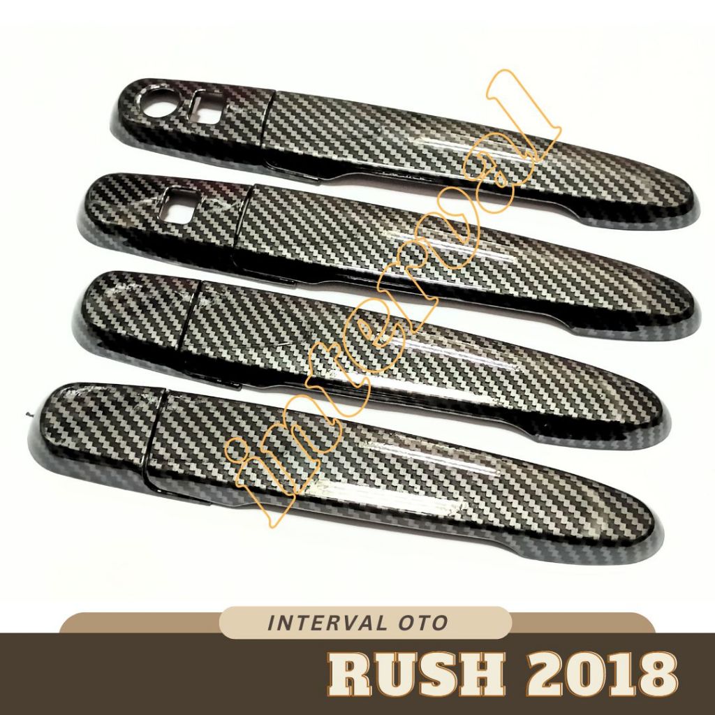 Cover Handle Pegangan Pintu Mobil All New Rush Terios 2018-2023 Carbon