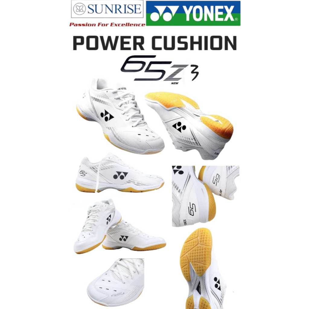 Sepatu Badminton Yonex SHB 65 z3 Men / SHB65Z3MAN White Original