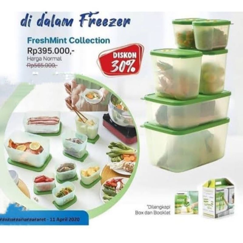 fresh mint tupperware 1 set isi 6