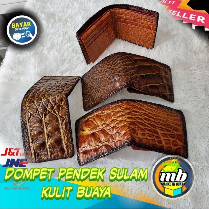 Dompet Pendek Pria RajutAsliKulitBuaya Merauke