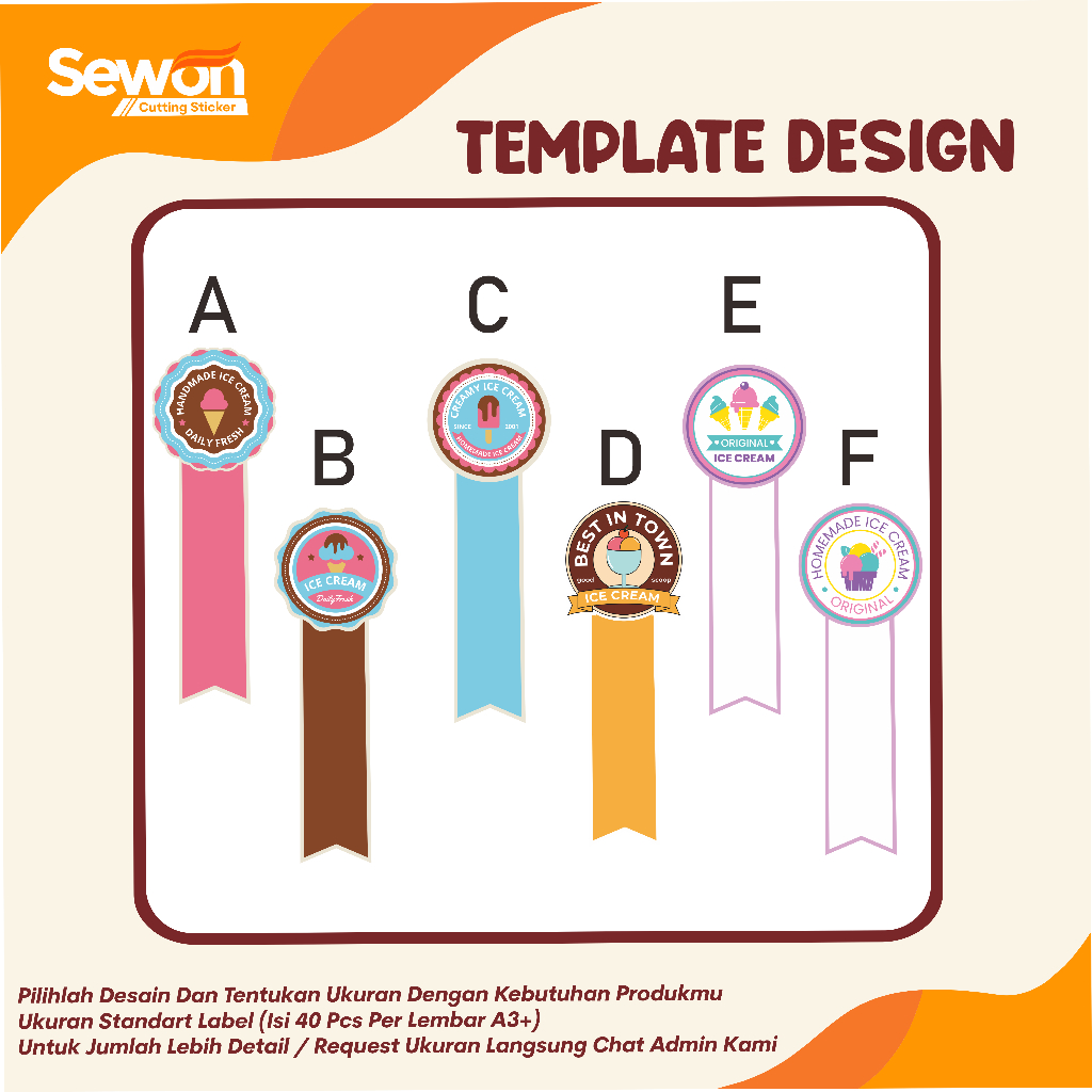 

Sticker segel | lidah ice cream| free template | sticker cutting | sticker label