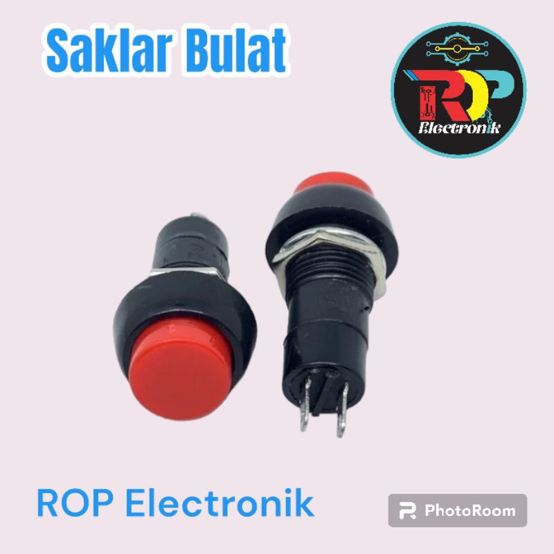 Push on off / Push On 2p Bulat Kecil Switch 2 pin kaki Saklar Button Tombol