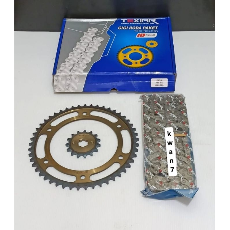 Ger gear gir set paket HONDA CRF 150 CRF150 ( 49T/15T - 428H/130L ) SEPUHAN BAJA