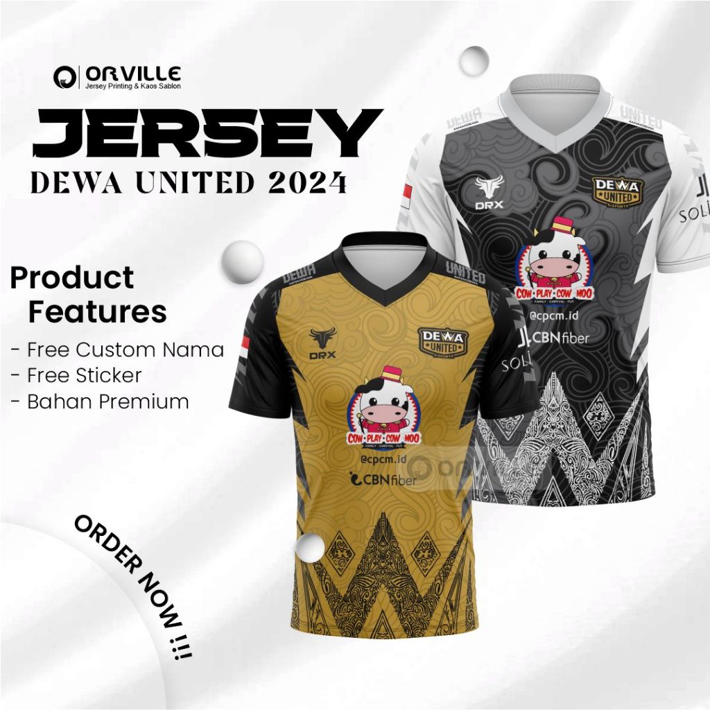 JERSEY DEWA UNITED 2024 FREE NICKNAME & STICKER DEWA UNITED