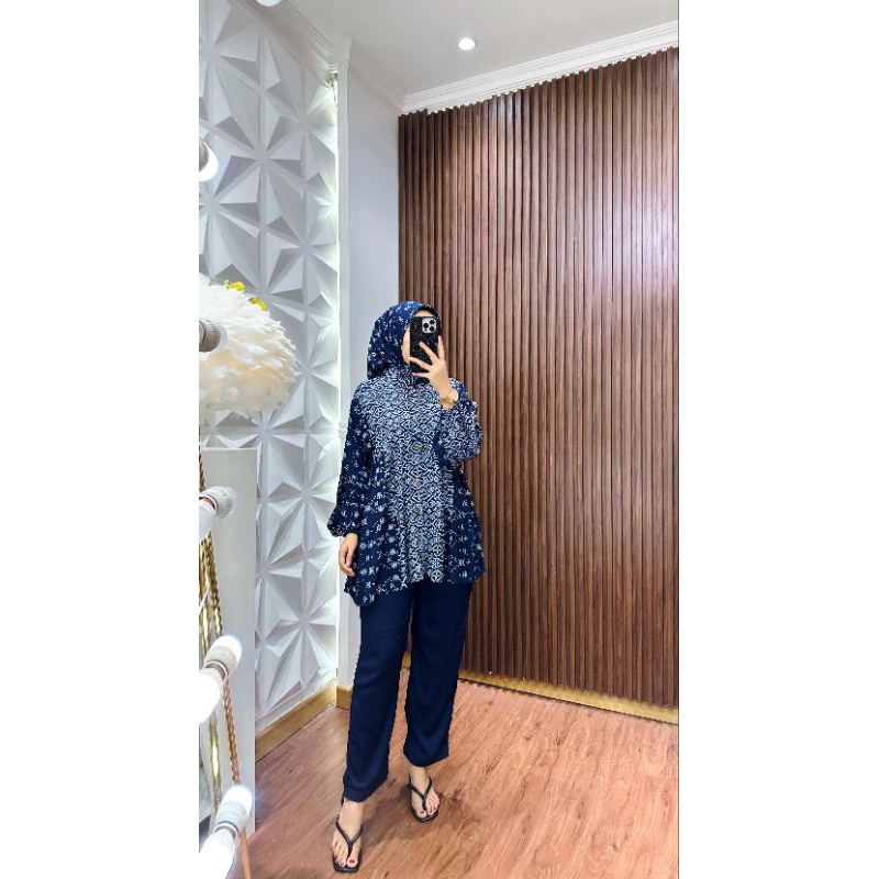 Baju setelan setcel Amara set Hijab babydoll wanita by Dst terbaru kekinian