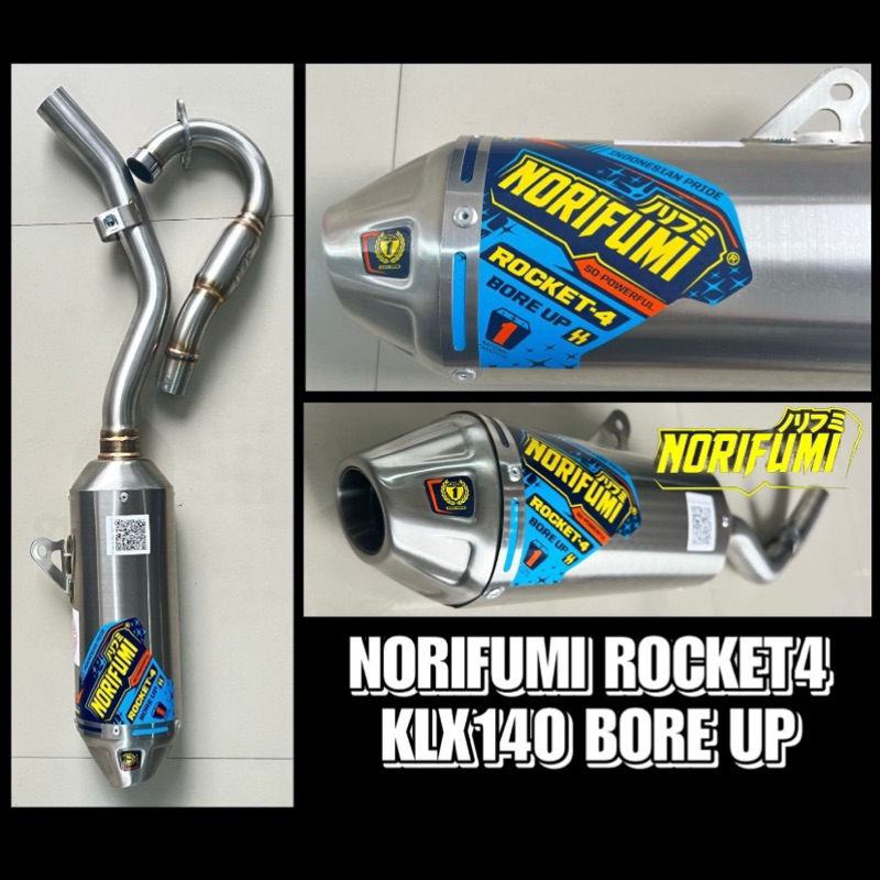 KNALPOT NORIFUMI ROCKET 4 BORE UP KLX140