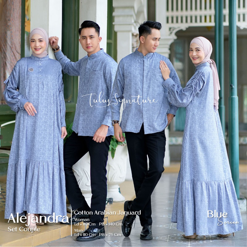 ALEJANDRA COUPLE / BAJU COUPLE LEBARAN TERBARU bahan KATUN ARABIAN JAGUARD by TULUS SIGNATURE
