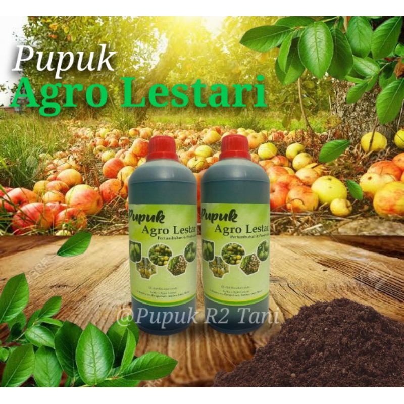 Paket 2 Botol Pupuk Agro Lestari Kemasaan 1 Liter, Pupuk Organik Cair