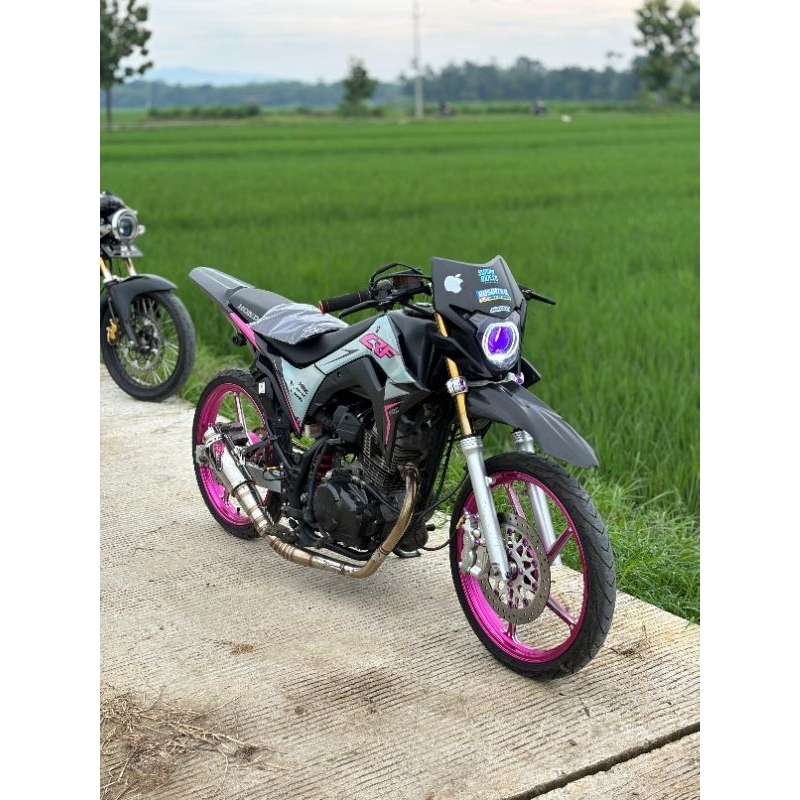 FULSET KENALPOT KOLONG BAWAH CRF ,DT , KLX ORIGINAL R_SEVEN RACING