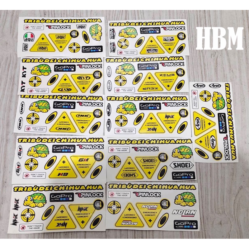 STICKER VISOR HELM 1 SET/ Sticke Logo