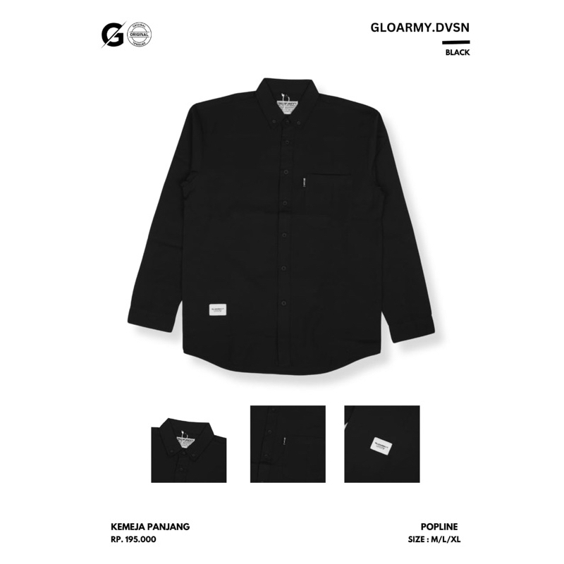 KEMEJA PANJANG POPLIN GLOARMY ORGINAL