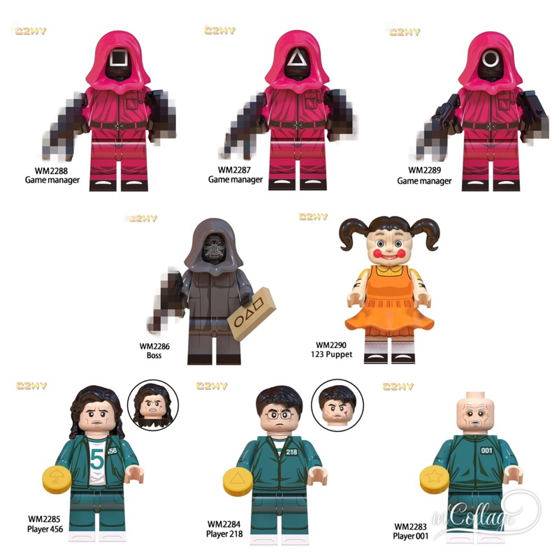 Mainan squid games figure squid game mini figure viral squid game
