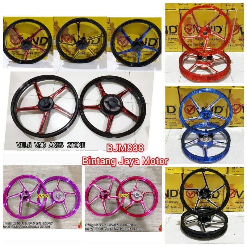 Velg VND AK 55 Jupiter Mx Old New Jupiter Z Z1 Vega ZR F1ZR palang 5 ring 17
