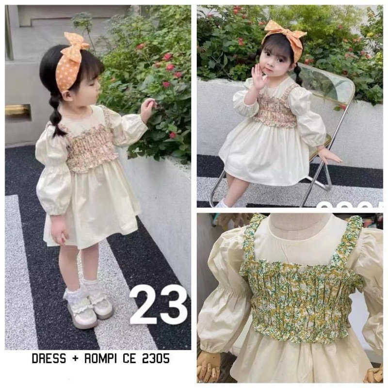 dress 2in1 / dress anak rompi / gaun anak