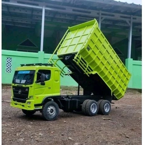 Miniatur dump Turk oleng full lampu leed bisa jungkit kabin dan bak