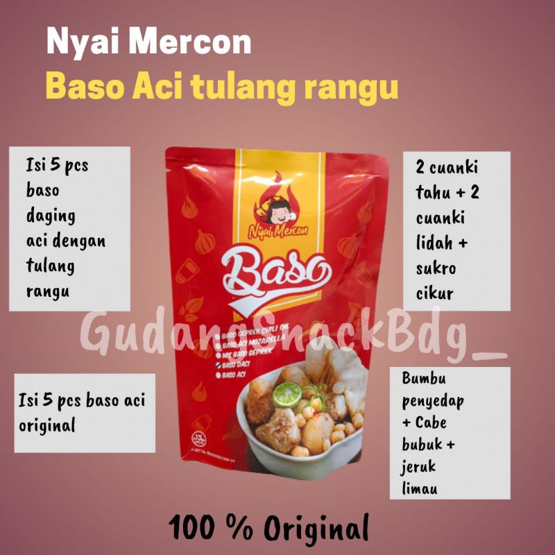 

Baso Aci original isi gajih Ayam Nyai Mercon