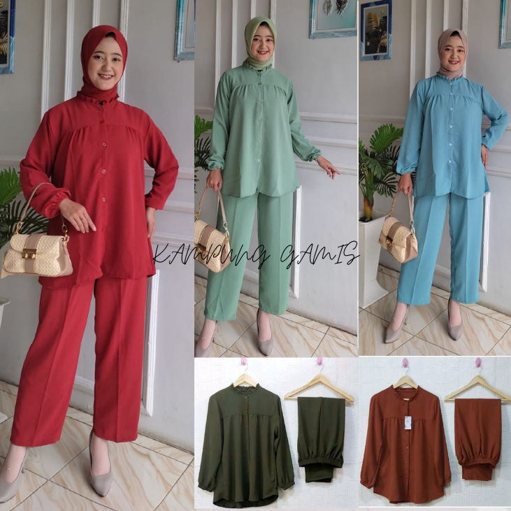 SETELAN CERIKLE AIRFLOW/ONE SET CRINKLE AIRFLOW SETELAN WANITA TERBARU/ SETELAN RAYON CRINKLE AIRFLO