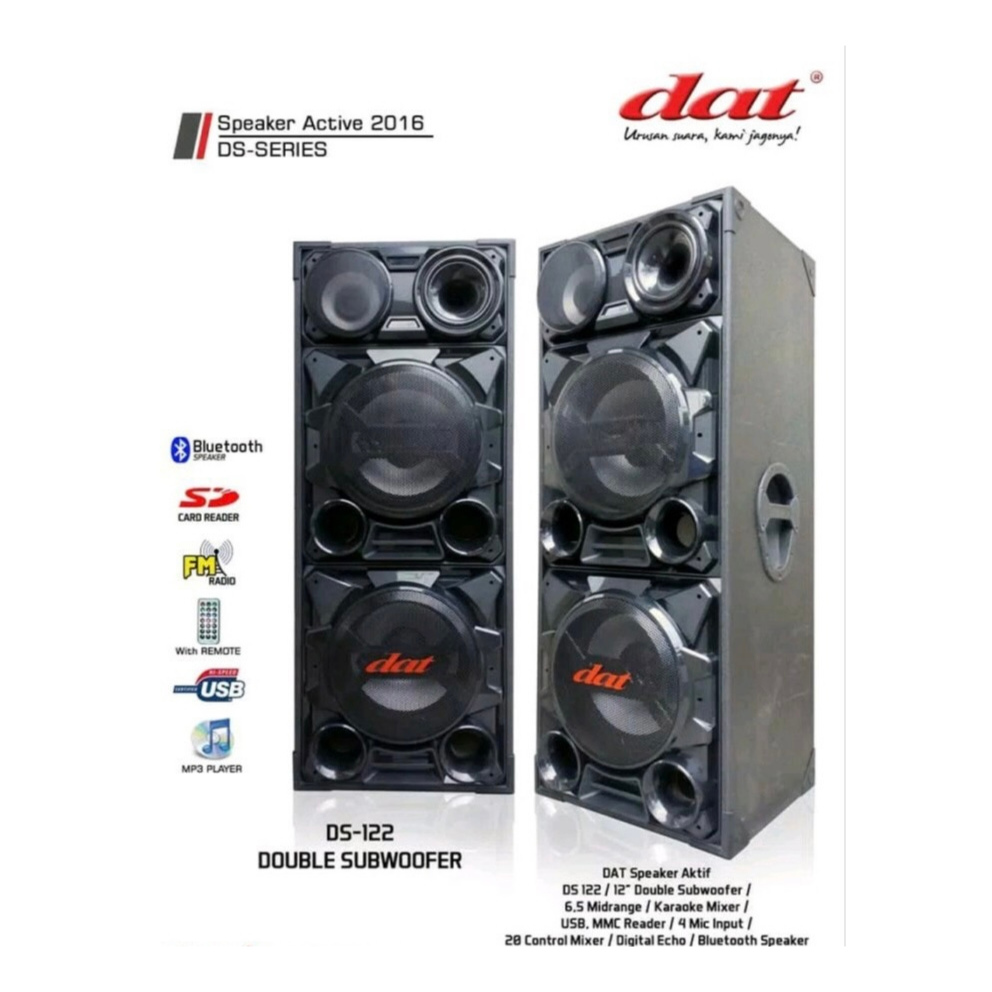 Speaker Active Passive DAT 12 inch double DS-122 / Aktif Pasif DX-122