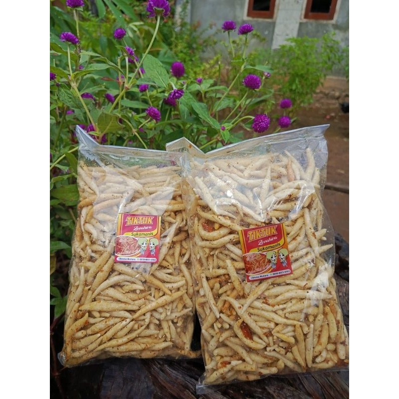 

TIK TUK | CEMILAN ASLI GARUT SELATAN | pedas asin gurih | Tiktuk 500 gram