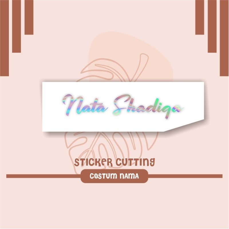 

Stiker Custom ukuran 4cm x 14cm