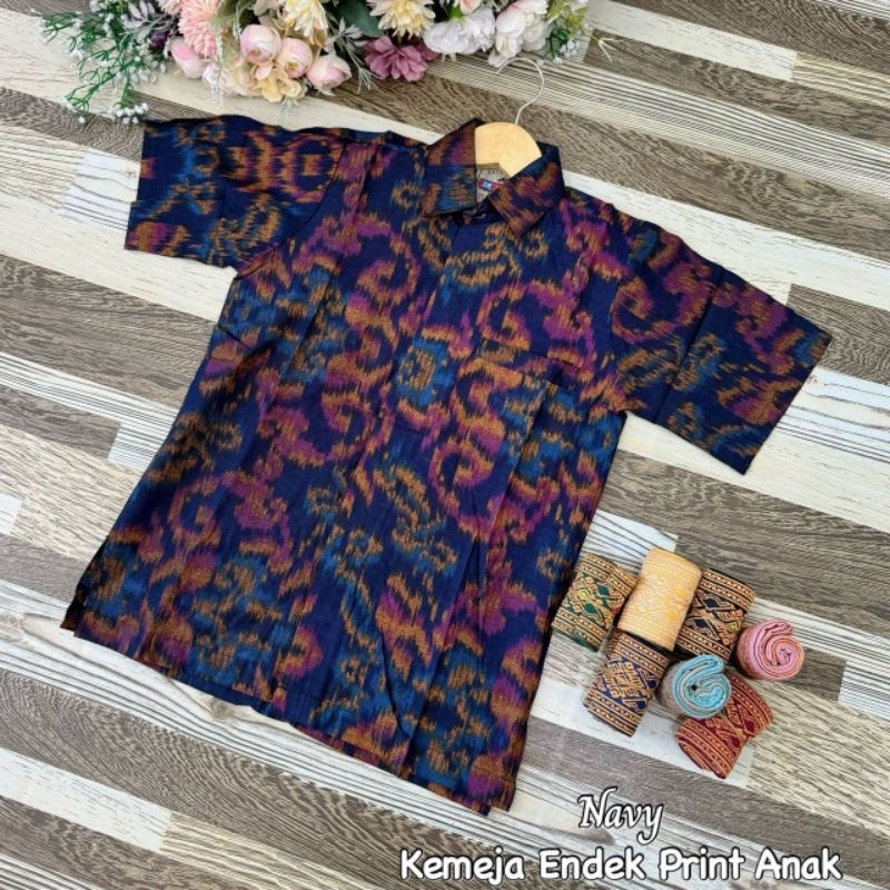 KEMEJA ANAK ENDEK PRINT BALI