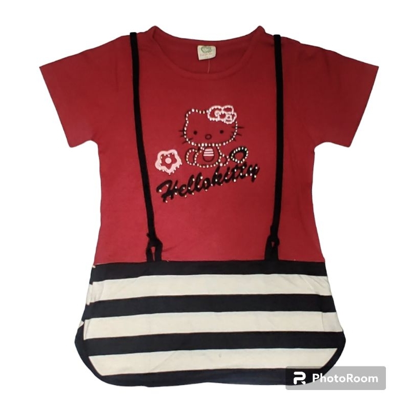 Atasan Tunik Kaos Spandex  Import Anak Perempuan Usia 4 - 6 Tahun