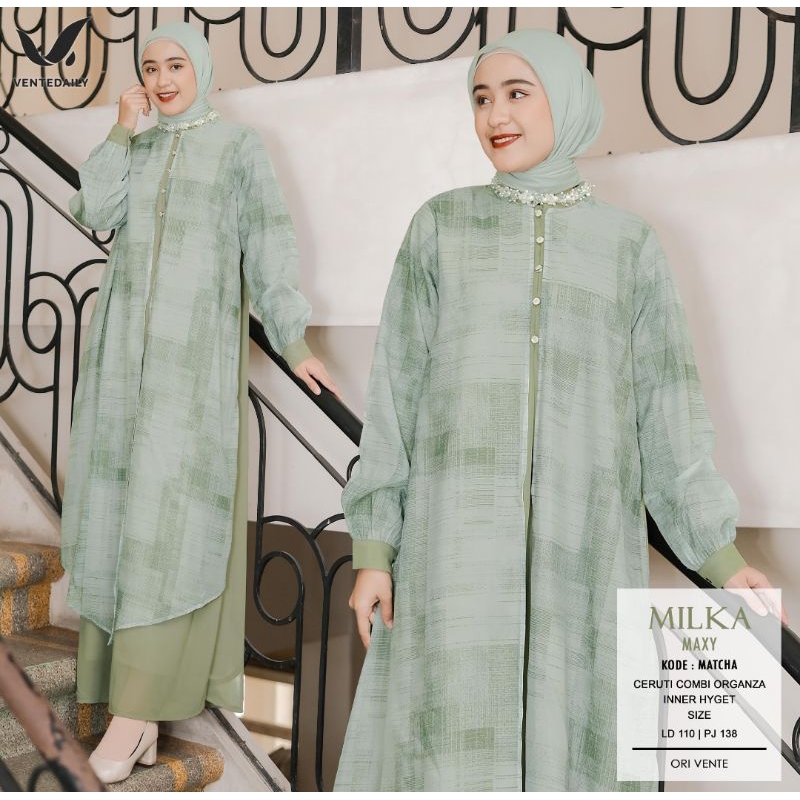 Milka Maxy by Vente Daily | Gamis Ceruty Milka | Dress Milka