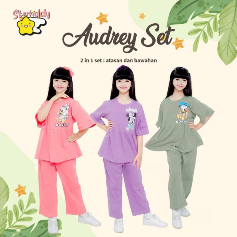 [ AUDREY SET ] By Starkiddy setelan anak daily baju santai dirumah audrey set baju anak rumahan sete