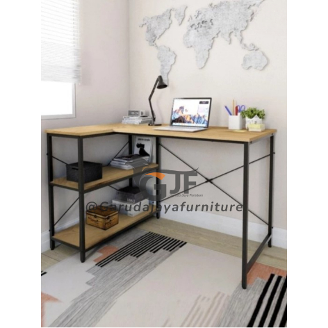 MEJA KERJA L AESTHETIC MINIMALIS / MEJA BELAJAR ESTETIK / MEJA SUDUT BELAJAR MARTIN MSB 120 J /MEJA 