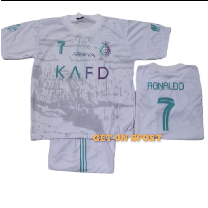 Baju bola anak terbaru setelan baju bola anak Ronaldo Jersey bola