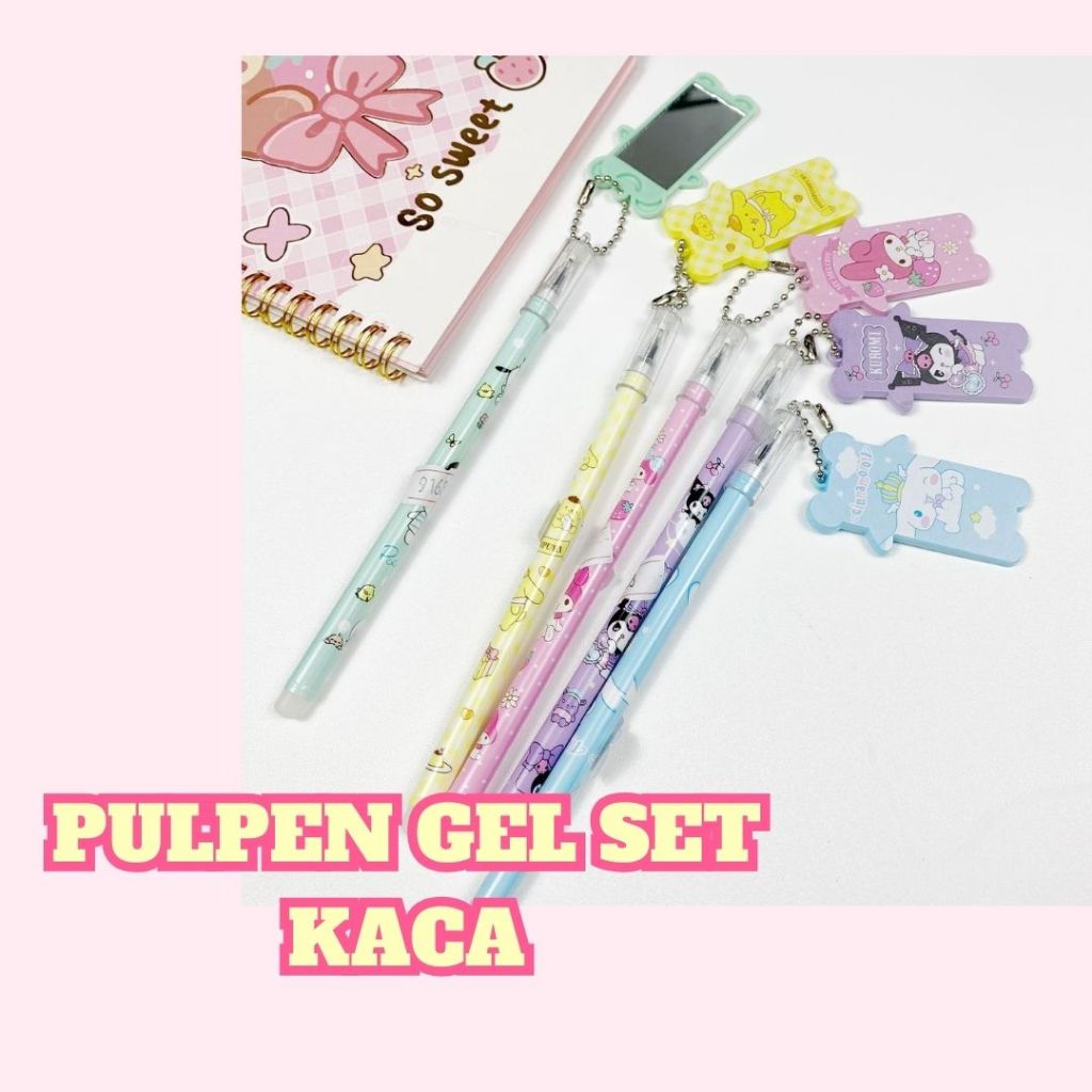 

PULPEN GEL SET KACA SANRIO