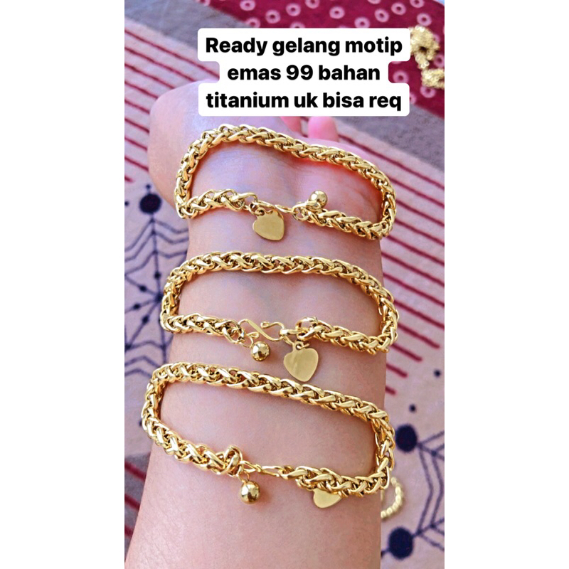 Ready gelang v motip emas 99