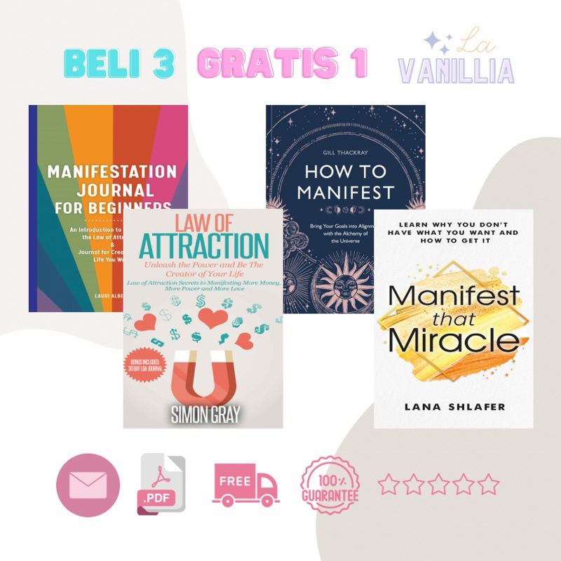 

Manifestation Journal for Beginners Lauri Albert Law of Attraction Simon Gray How to Manifest that Miracle Lana Shlafer Gill Thackray