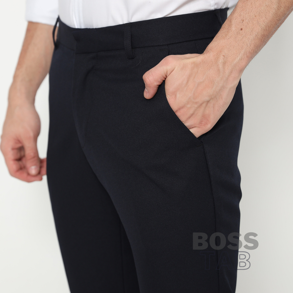 Bossotab - Celana Kantor Formal Pria Slimfit Deep Black