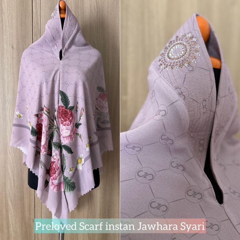 PRELOVED SCARF INSTAN BRAND JAWHARA SYARI