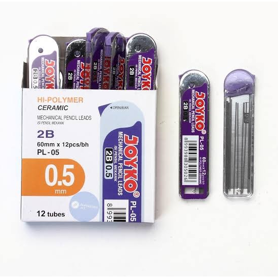 

isi Pensil Mekanik Joyko 0.5mm 2B PL-05 (12Tube) Pencil Lead