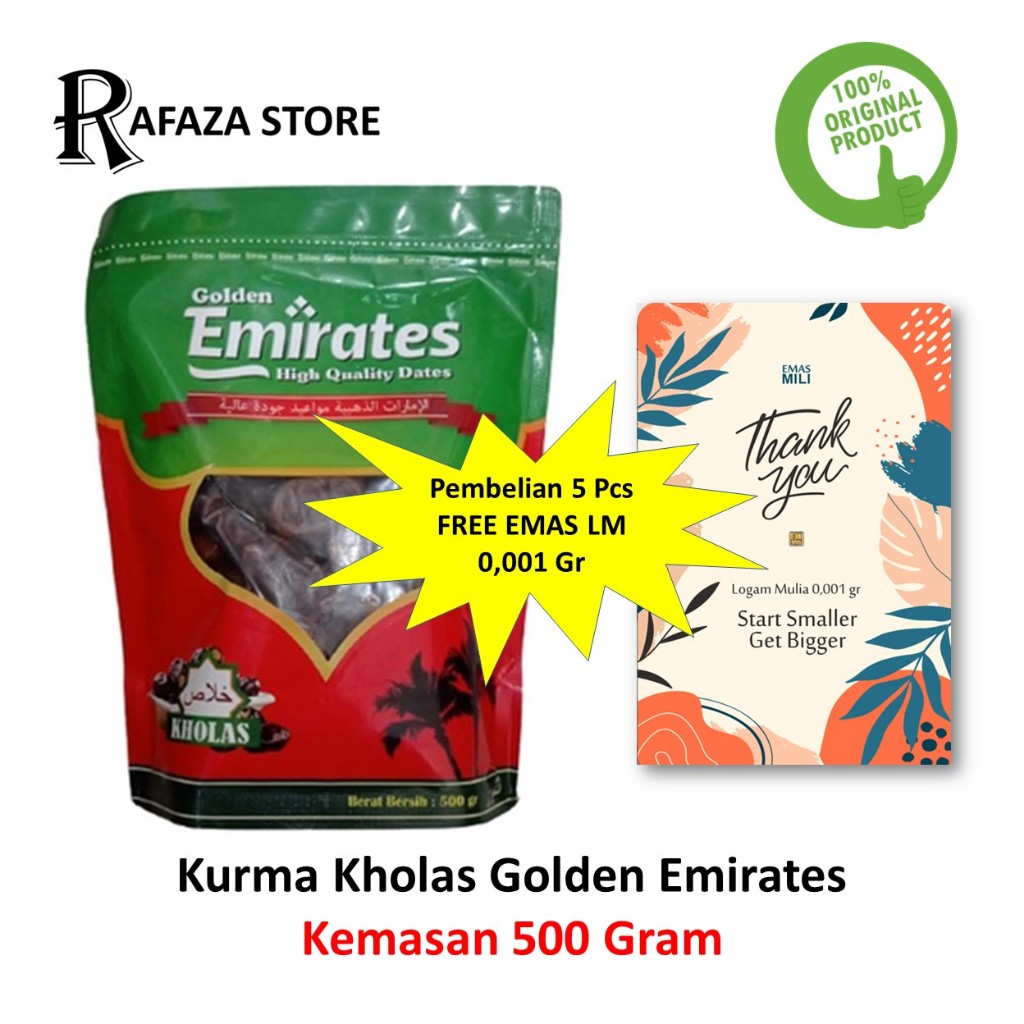

Kurma Khalas Golden Emirates 500 Gram