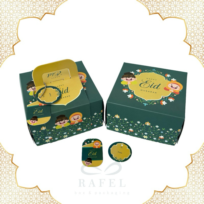 

5 Set Box Tenteng Malika 12x12x7 cm Box Toples Idul Fitri